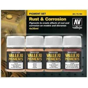 VALLEJO 73.194 色粉/PIGMENT SET--鏽蝕&腐蝕 RUST & CORROSION
