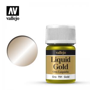 VALLEJO 70.791 液態金屬/LIQUID GOLD--金色 GOLD