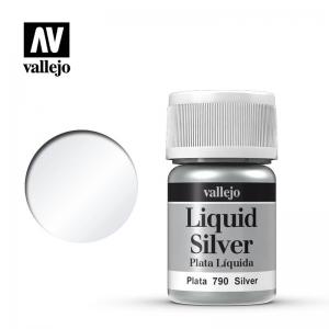 VALLEJO 70.790 液態金屬/LIQUID GOLD--銀色 SILVER
