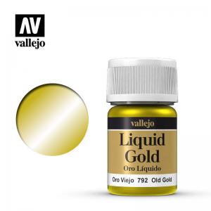 VALLEJO 70.792 液態金屬/LIQUID GOLD--舊金色 OLD GOLD
