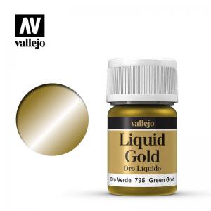VALLEJO 70.795 液態金屬/LIQUID GOLD--青金色 GREEN GOLD