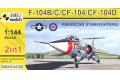 預先訂貨--MARK 1 MKM-144105 1/144 美國.洛克希德公司 F-104B/C/D...