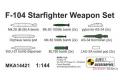 預先訂貨--MARK 1 MKM-14421 1/144 美國.洛克希德公司 F-104'星式'戰鬥機適用武器套組