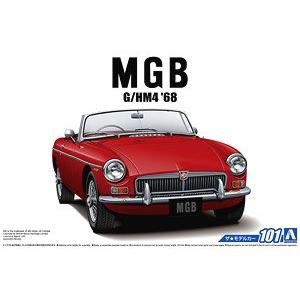 AOSHIMA 056851 1/24 英國.摩里斯汽車 G/HM4 MG-B MK-2敞篷轎跑車/紅色.1968年式樣