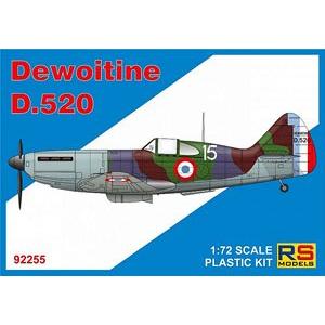 RS MODEL 92255 1/72 WW II法國.空軍  帝瓦丁公司 D-520'圖魯茲'戰鬥機/1940年分