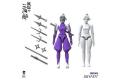 SUYATA/塑雅塔 SNS-005 1/24 戰國的三四郎 忍者少女.阿紫 Samurai Infantry Sanshiro `Ninja Girl` (Purple)