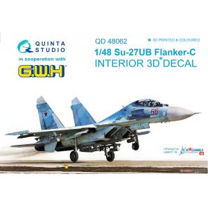 團購.QUINTA STUDIO QD48062 1/48 俄羅斯.空軍 蘇愷公司SU-27UB'側衛'教練教練機適用立體彩色貼紙
