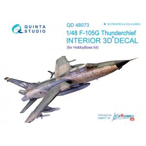 團購.QUINTA STUDIO QD48073 1/48 美國.空軍 共和公司F-105G'雷公'戰鬥機適用立體彩色貼紙
