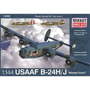 MINICRAFT 14688 1/144 WW II美國.陸軍  團結公司 B-24H/J'解放者'轟炸機/含2轟炸大隊水貼紙