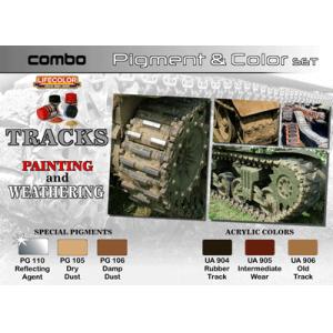 LIFECOLOUR SPG-02 戰鬥套組--履帶色及舊化土套組 Tracks Painting & Weathering Pigment