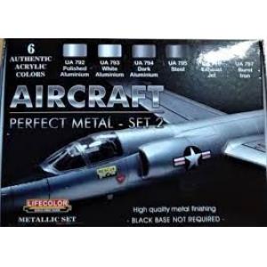 LIFECOLOUR CS-48 完美金屬色套組--航空器/飛機.銀色套組2 Perfect Metal Set 2 - Aircraft.silver
