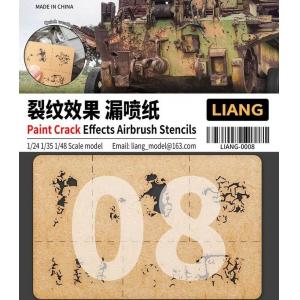 LIANG MODELS 0008 裂紋效果漏噴紙 PAINT CRACK EFFECTS AIRBRUSH STENCILS 
