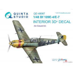 團購 QUINTA STUDIO QD48087 1/48 WW II德國.空軍 梅賽斯密特公司 BF-109 E4/E7戰鬥機適用立體水貼紙