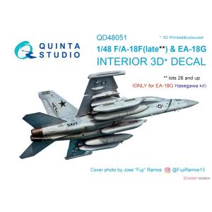 團購.QUINTA STUDIO QD48051 1/48 美國.空軍 波音公司F/A-18F'超級大黃蜂'戰鬥教練機/EA-18G'咆哮者'電子戰飛機適用立體彩色貼紙