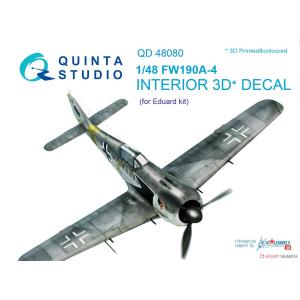 團購 QUINTA STUDIO QD48080 1/48 WW II德國.空軍 福克.沃夫公司FW-190A-4型戰鬥機適用立體彩色貼紙