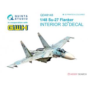 團購 QUINTA STUDIO QD48148 1/48 俄羅斯.空軍  蘇愷公司SU-27'側衛'戰鬥機適用立體水貼紙