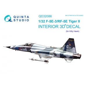 團購 Quinta Studio QD32086 1/32 美軍小鷹號戰機 F-5E-3/RF-5E 3D立體浮雕水貼