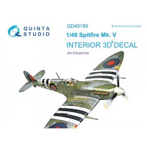 團購 Quinta Studio QD48189 1/48 二戰英國噴火式戰機 Spitfire Mk. V 3D立體浮雕水貼