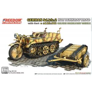 FREEDOM 16001 1/16 WW II德國.陸軍 Sd.Kfz.2 半履帶摩托車