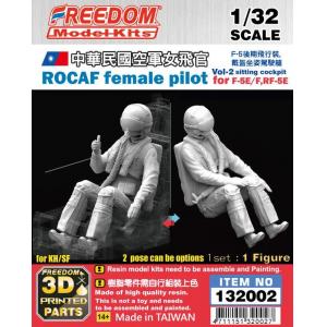 團購-FREEDOM 132002 1/32 中華民國空軍 女飛官 後期飛行裝 坐姿 駕駛艙戴盔 F-5E/F