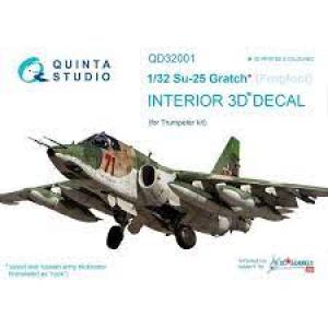 團購 QUINTA STUDIO QD48249 1/48 SU-25 俄羅斯蛙足式攻擊機適用立體彩色貼紙